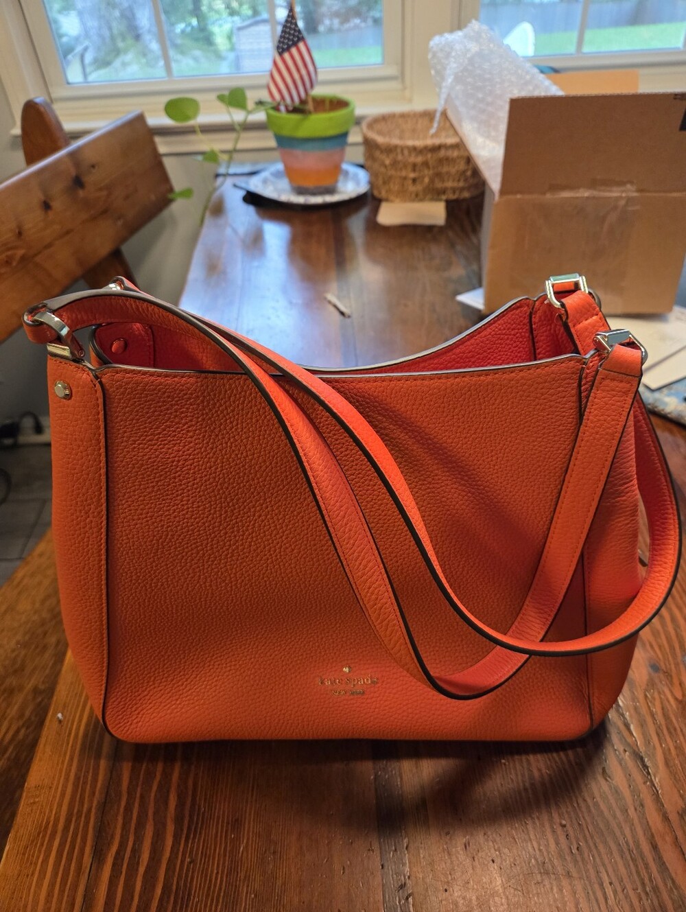 Kate Spade Coral Leather Crossbody Bag